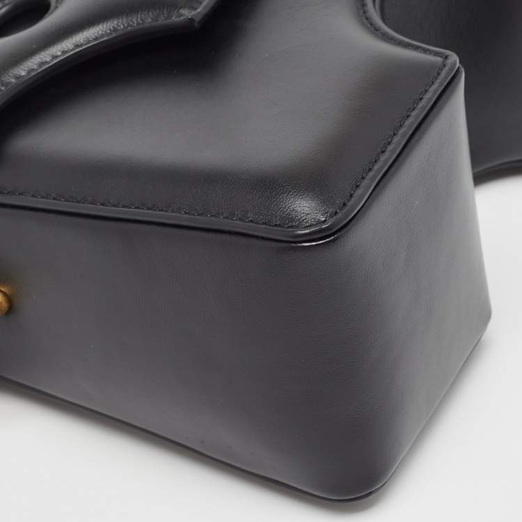 Pre Owned Off-White Black Leather Burrow 22 Crossbody Bag