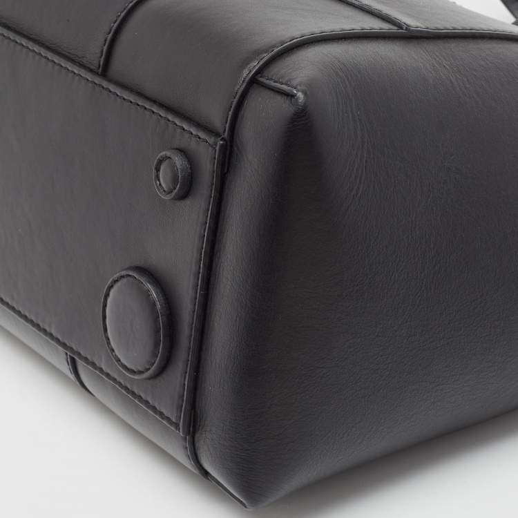 Pre Owned Off-White Black Leather Burrow 32 Tote