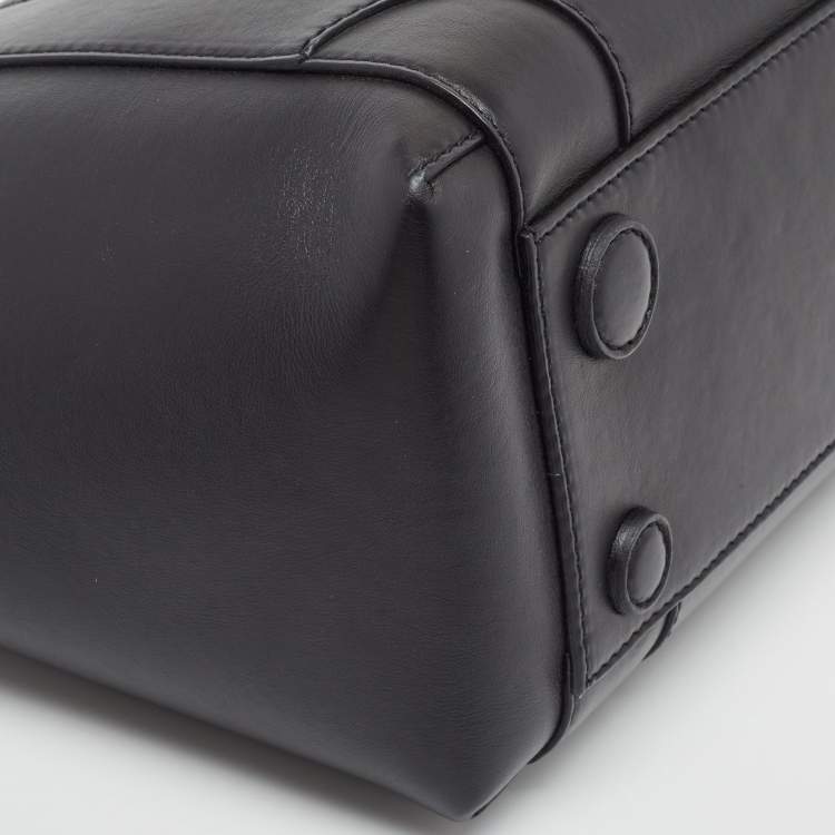 Pre Owned Off-White Black Leather Burrow 32 Tote