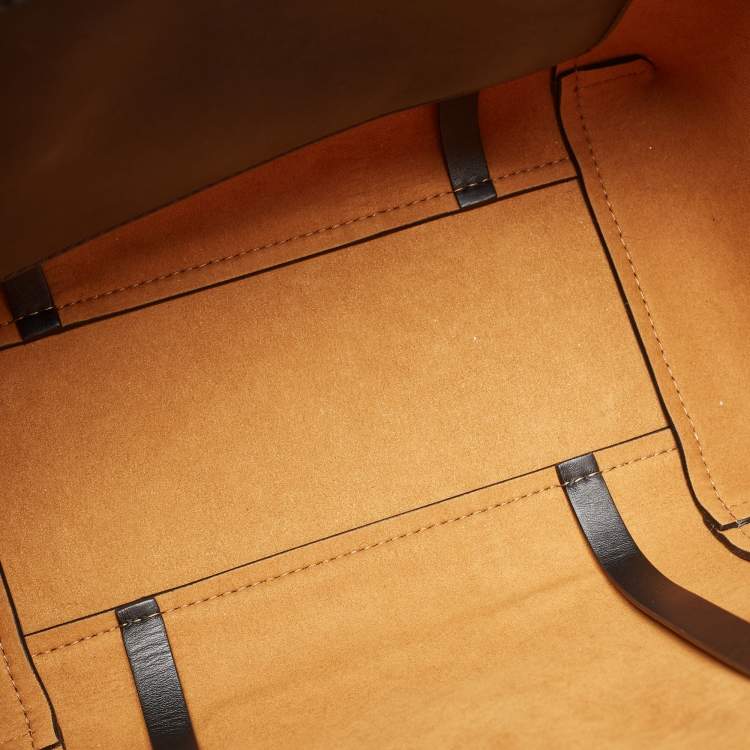 Pre Owned Off-White Black Leather Burrow 32 Tote