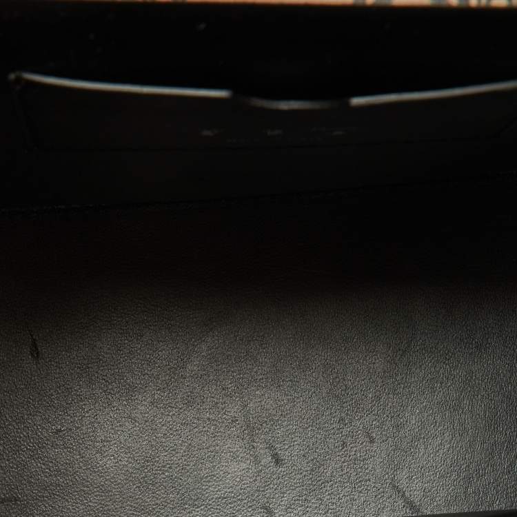Pre Owned Off-White Brown/Black Chuck Signature Coated Canvas Box Bag