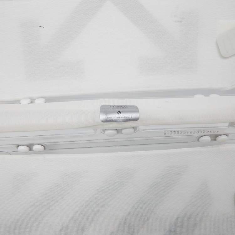 Pre Owned Off-White x Rimowa White/Transparent Plexiglass See Through Suitcase