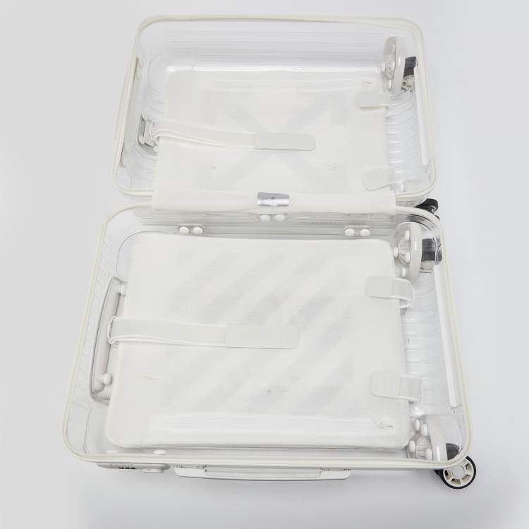 Pre Owned Off-White x Rimowa White/Transparent Plexiglass See Through Suitcase
