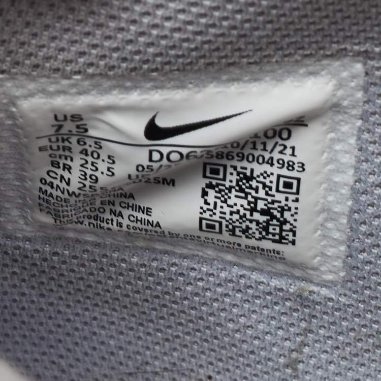 Pre Owned Nike x Off-White White/Grey Lace and Fabric  Air Force 1 High Top Trainers Sneakers Size 40.5