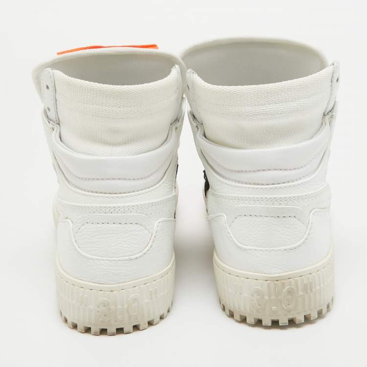 Pre Owned Off-White White Leather and Canvas 3.0 Off Court Sneakers Size 39