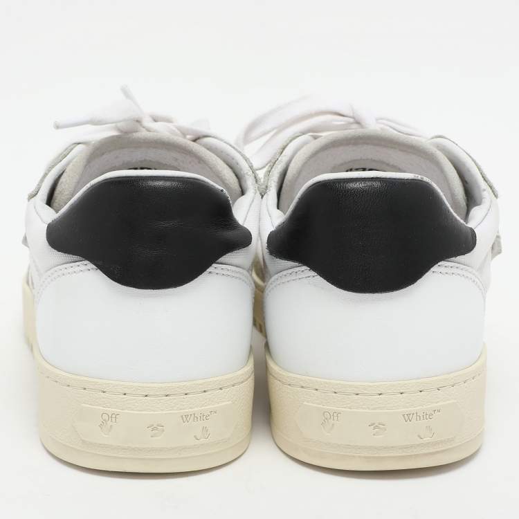 Pre Owned Off-White White/Grey Canvas and Suede 5.0 Low Top Sneakers Size 39