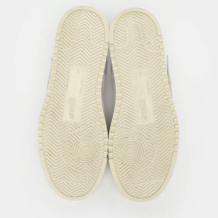 Pre Owned Off-White White/Grey Canvas and Suede 5.0 Low Top Sneakers Size 39