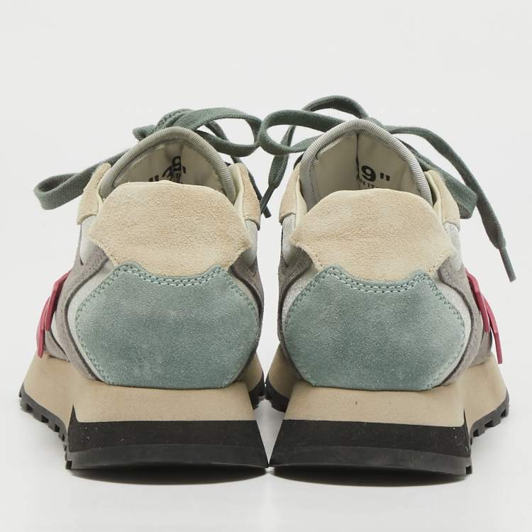 Pre Owned Off-White Multicolor Suede and Fabric Runner Arrow Low Top Sneakers Size 39