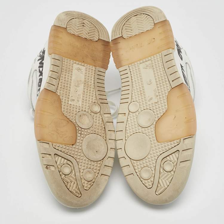 Pre Owned Off-White White Leather Out Of Office Sneakers Size 39