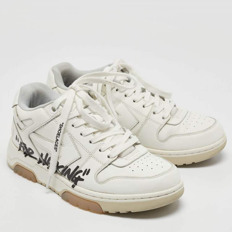 Pre Owned Off-White White Leather Out Of Office Sneakers Size 39