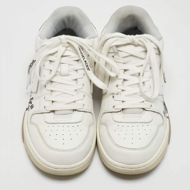 Pre Owned Off-White White Leather Out Of Office Sneakers Size 39