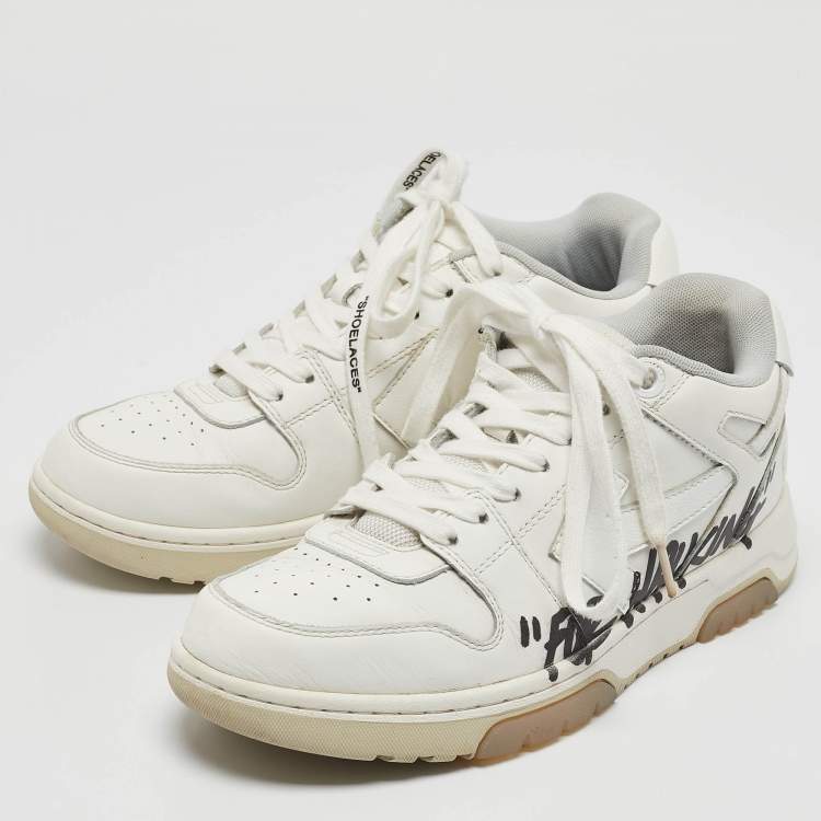 Pre Owned Off-White White Leather Out Of Office Sneakers Size 39