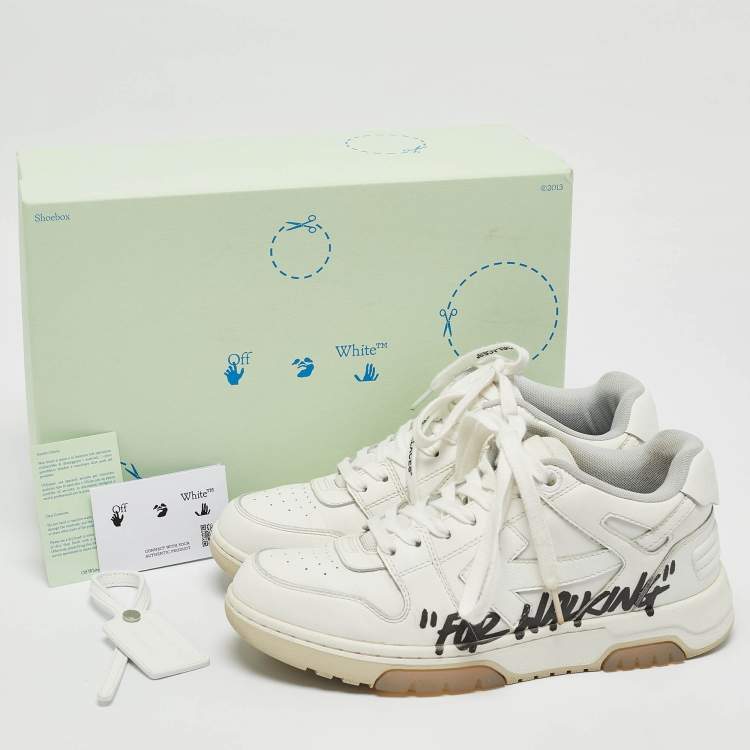Pre Owned Off-White White Leather Out Of Office Sneakers Size 39