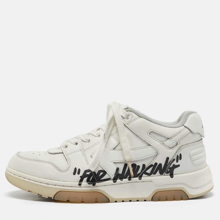 Pre Owned Off-White White Leather Out Of Office Sneakers Size 39
