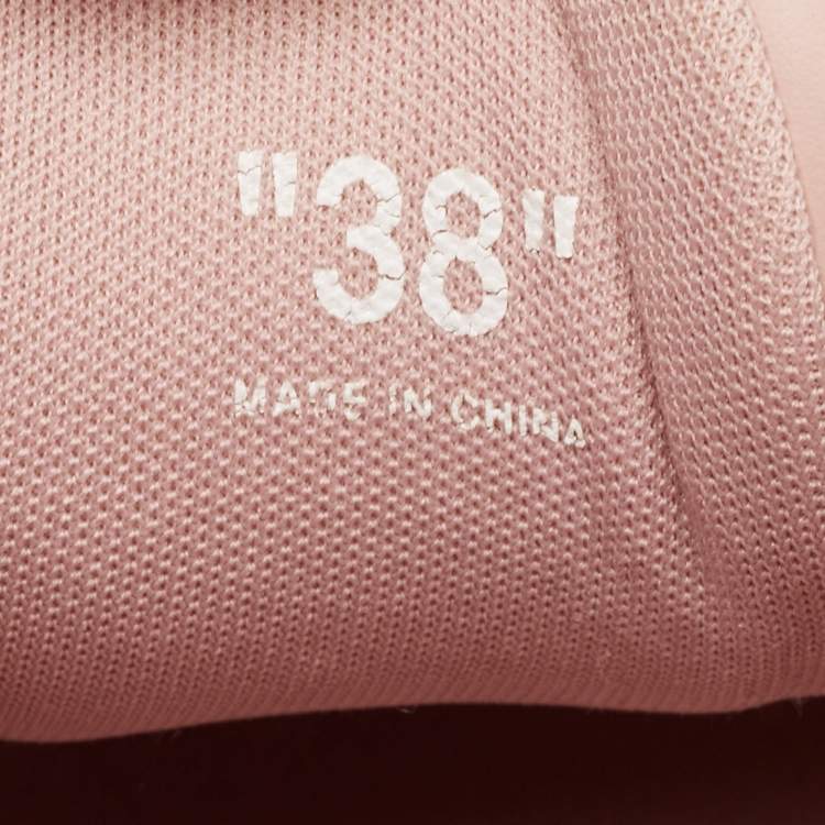 Pre Owned Off-White Pink/White Leather Out Of Office Sneakers Size 38