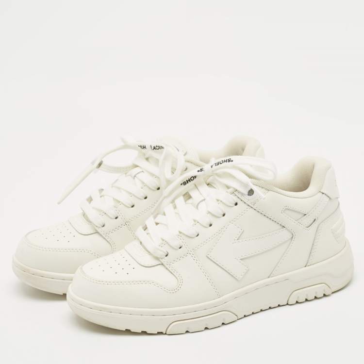 Pre Owned Off-White White Leather Out of Office Low Top Sneakers Size 38