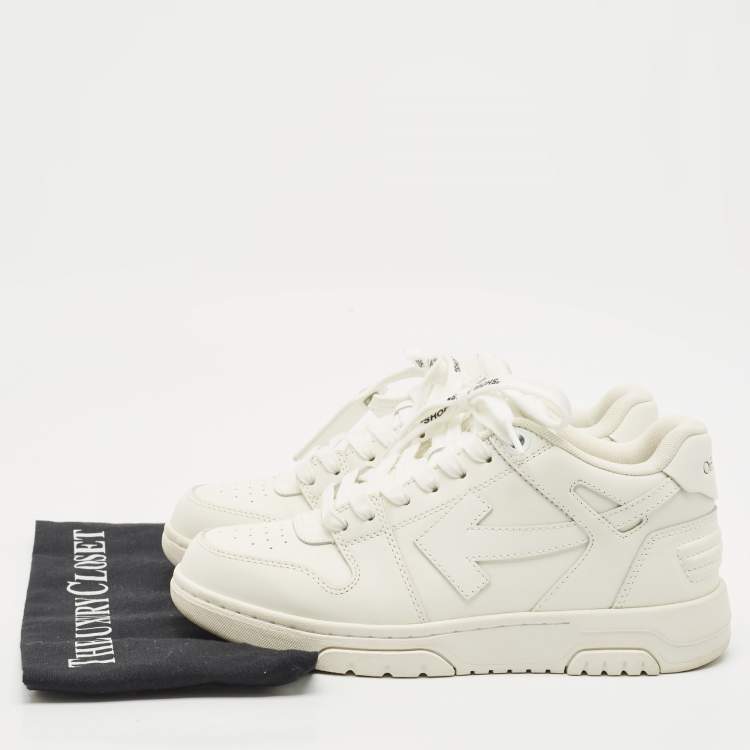 Pre Owned Off-White White Leather Out of Office Low Top Sneakers Size 38