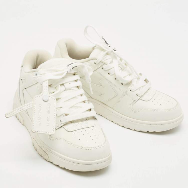 Pre Owned Off-White White Leather Out of Office Low Top Sneakers Size 38