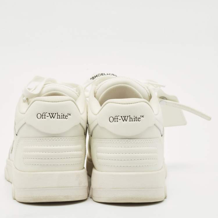 Pre Owned Off-White White Leather Out of Office Low Top Sneakers Size 38