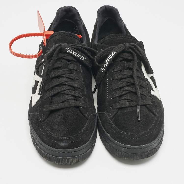 Pre Owned Off-White Black Suede 2.0 Low Top Sneakers Size 39