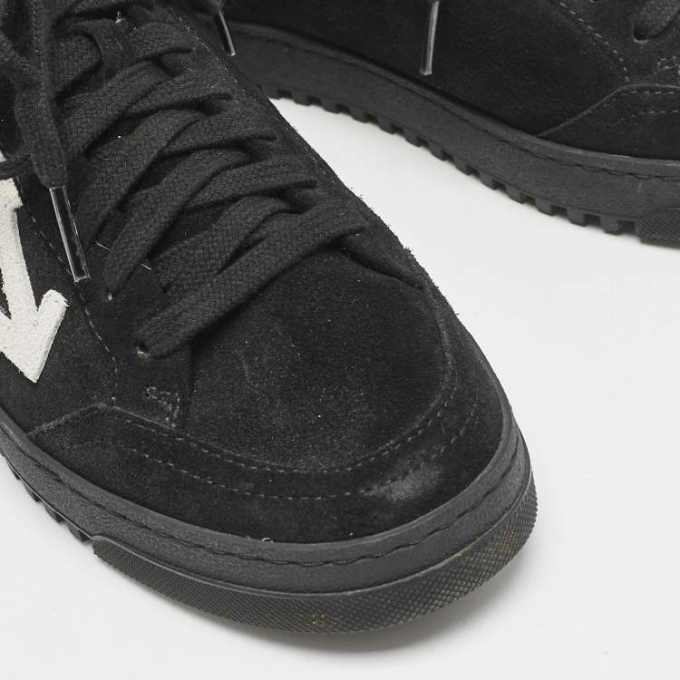 Pre Owned Off-White Black Suede 2.0 Low Top Sneakers Size 39