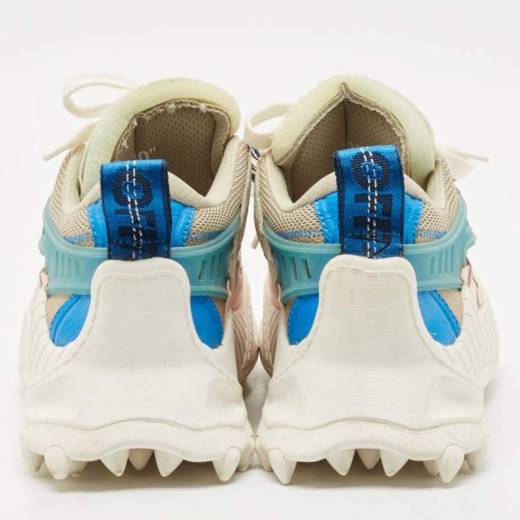 Pre Owned Off-White Multicolor Mesh and Nubuck Leather Odsy 1000 Lace Up Sneakers Size 40