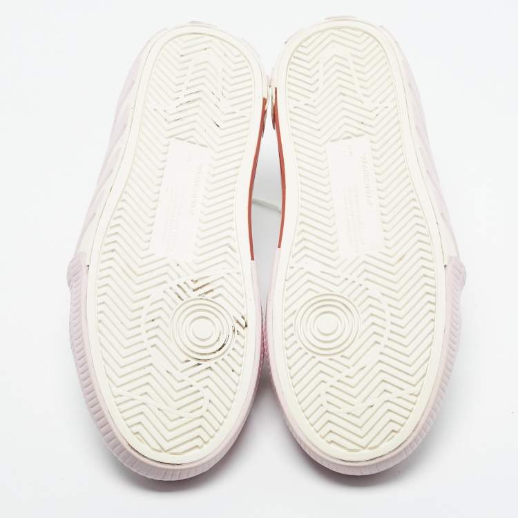 Pre Owned Off-White White Canvas Vulcanized Low Top Sneakers Size 38