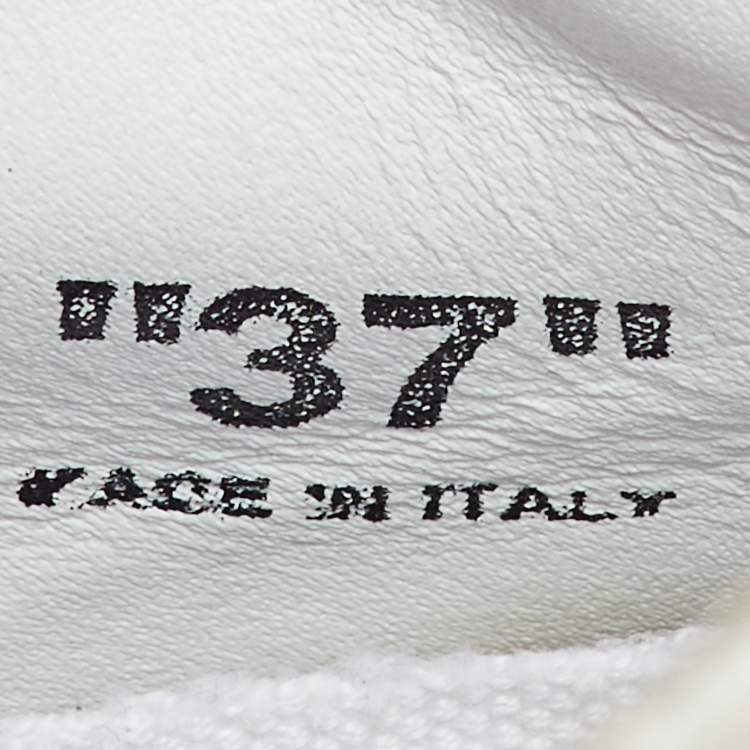 Pre Owned Off-White White Leather and Canvas 3.0 Off Court High Top Sneakers Size 37