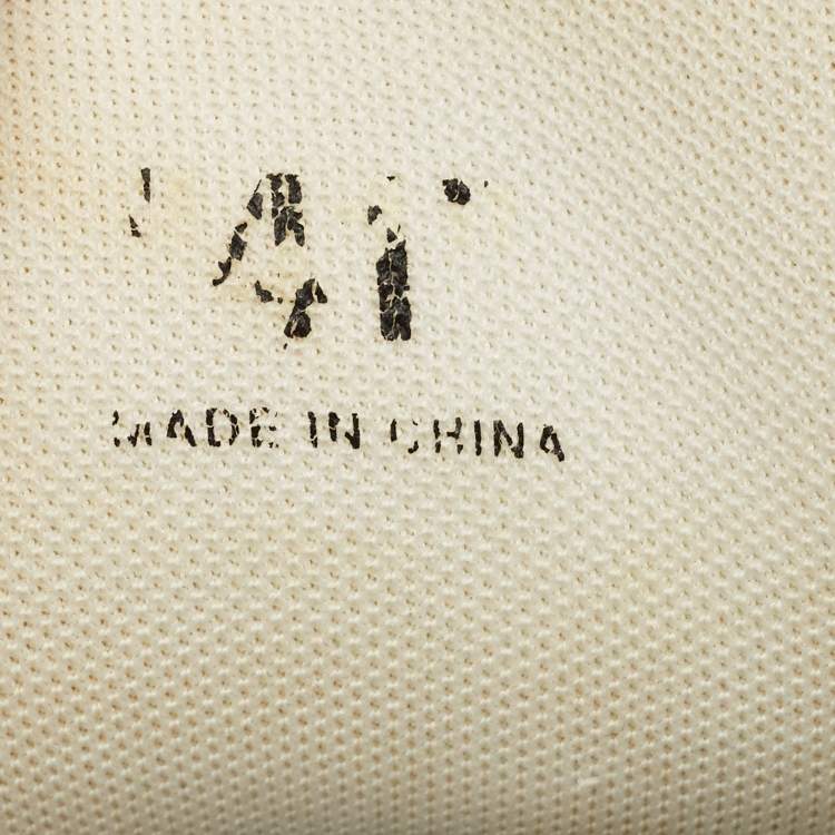 Pre Owned Off-White White/Blue Leather Out Of Office Sneakers Size 41