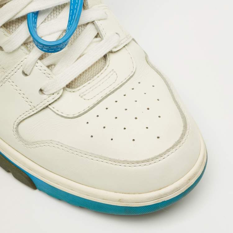 Pre Owned Off-White White/Blue Leather Out Of Office Sneakers Size 41
