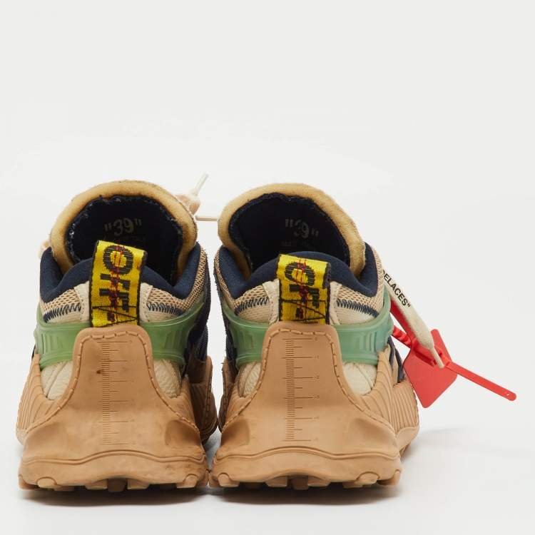 Pre Owned Off-White Multicolor Mesh and Leather Odsy 1000 Sneakers Size 39