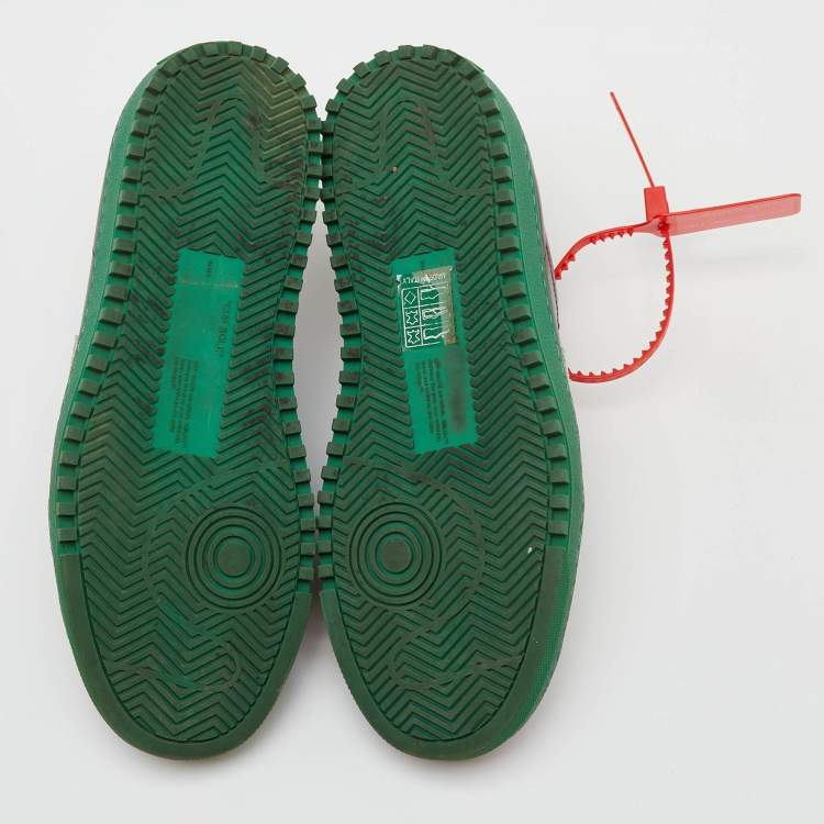 Pre Owned Off-White Black Leather and Suede Carryover Low Top Sneakers Size 36