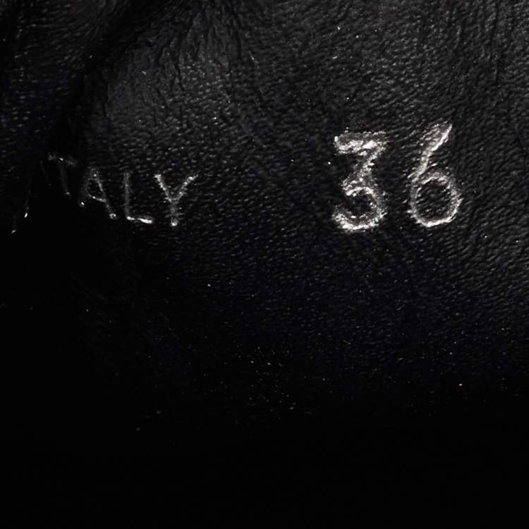 Pre Owned Off-White Black Leather and Suede Carryover Low Top Sneakers Size 36