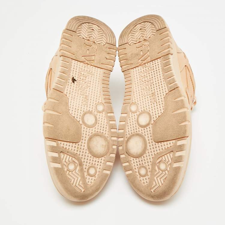 مملوكة مسبقًا Off-White Out of Office Size 39 Beige Leather Low Top Sneakers