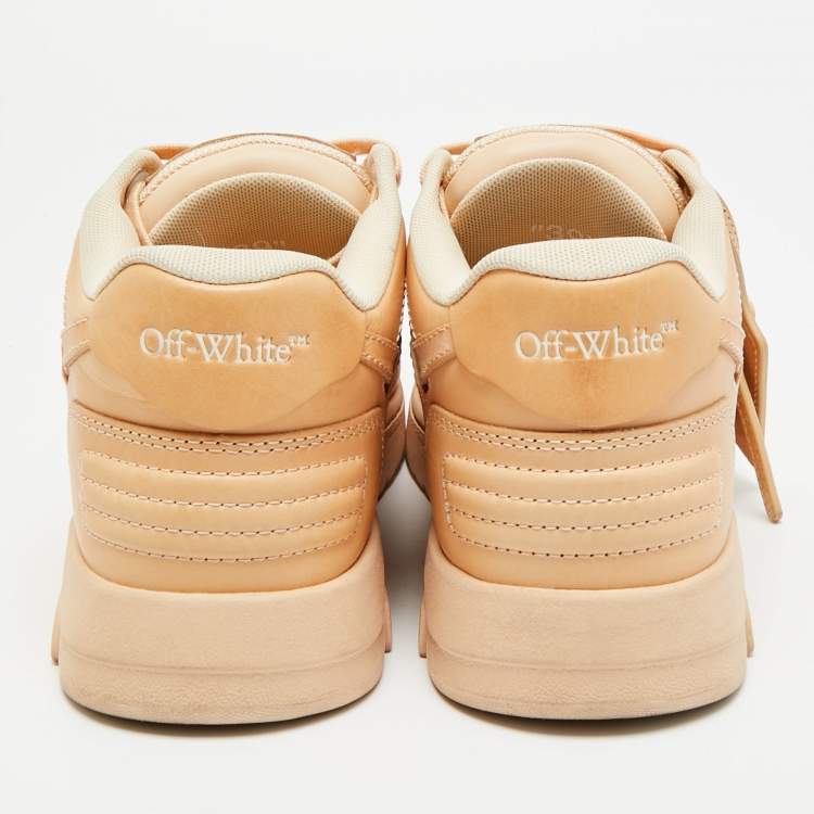مملوكة مسبقًا Off-White Out of Office Size 39 Beige Leather Low Top Sneakers