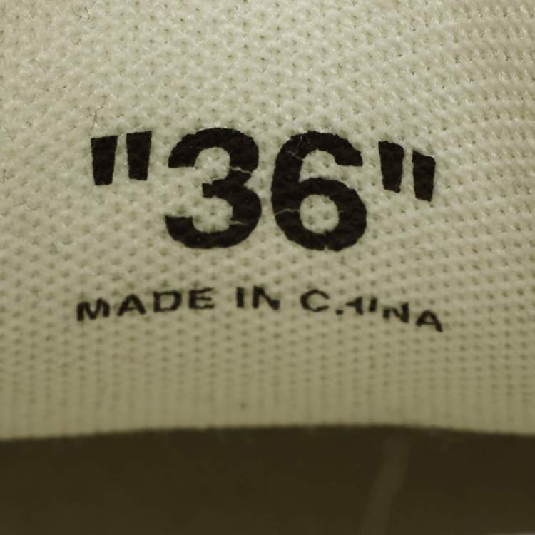 Pre Owned Off-White Out Of Office Size 36 White Leather Low Top Sneakers