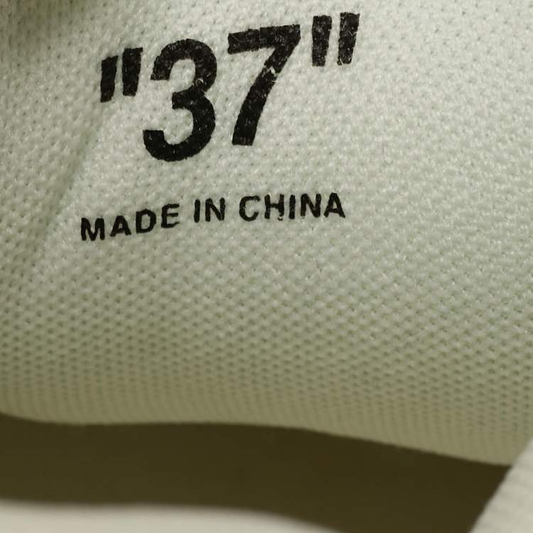 مملوكة مسبقًا Off-White Out Of Office Size 37 White/Silver Leather Lace Up Sneakers