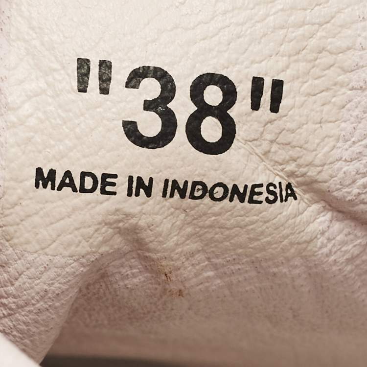 Pre Owned Off-White Vulcanized Size 38 Grey Canvas Low Top Sneakers