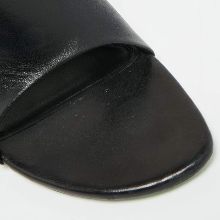 Pre Owned Off-White Meteor Size 40 White Leather Mules