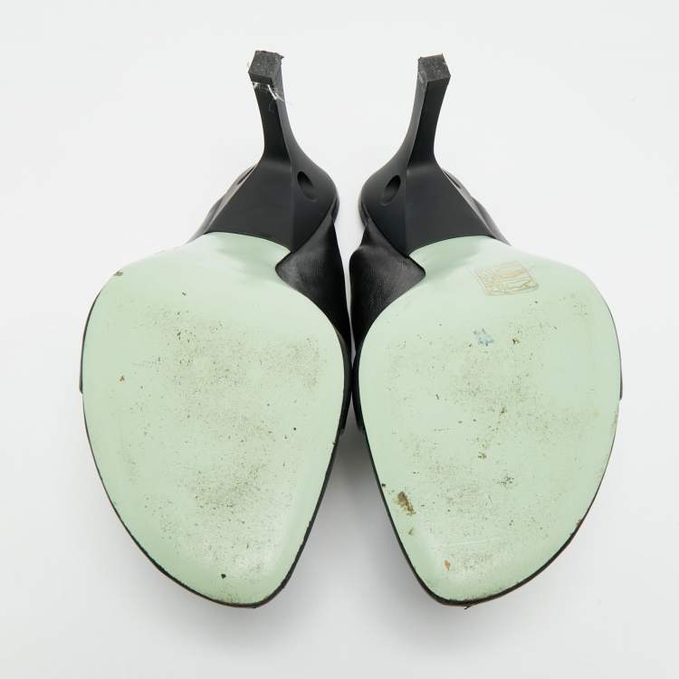 Pre Owned Off-White Meteor Size 40 White Leather Mules