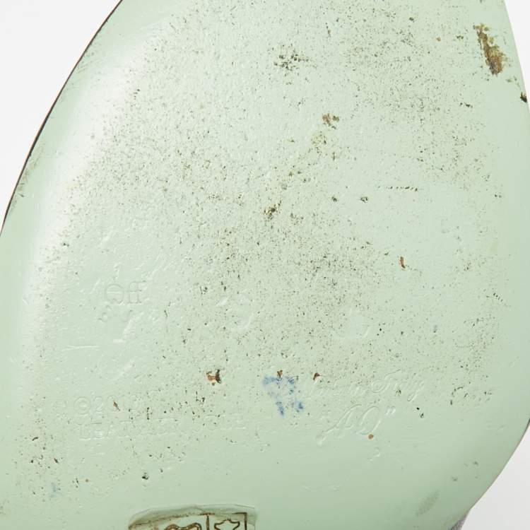 Pre Owned Off-White Meteor Size 40 White Leather Mules