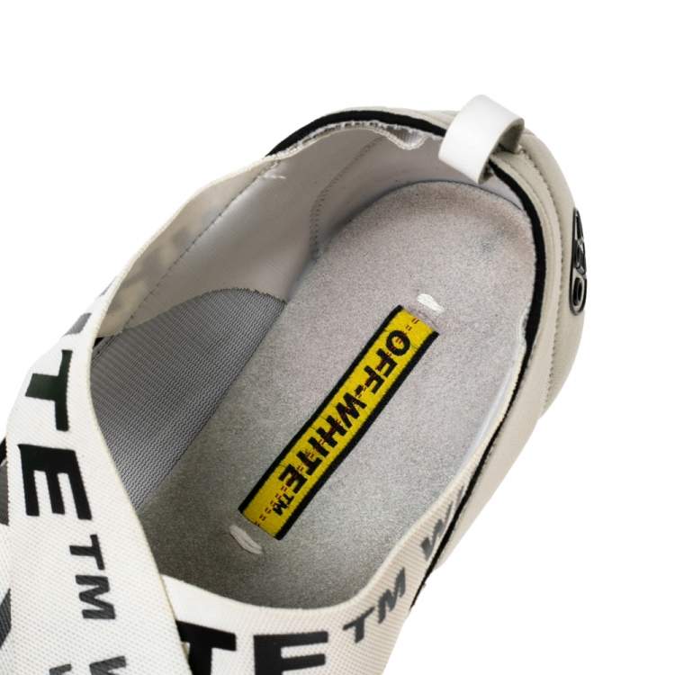 Pre Owned Off-White c/o Virgil Abloh Grey Fabric Yoga Flats Size 37