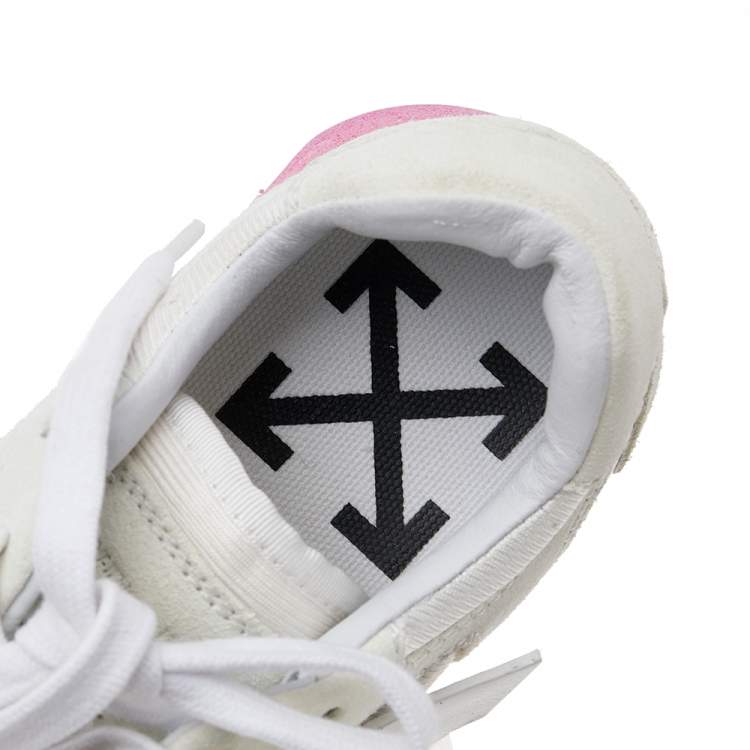 Pre Owned Off-White White Leather, Nylon, and Suede Degrade HG Runner Sneakers Size 38