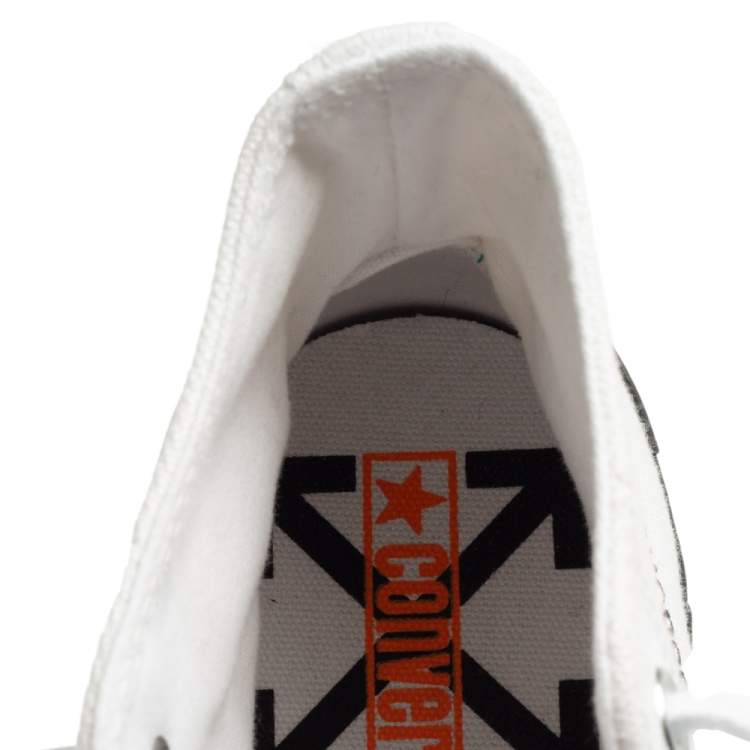 Pre Owned Off-White  White Canvas High Top Sneakers Size 38