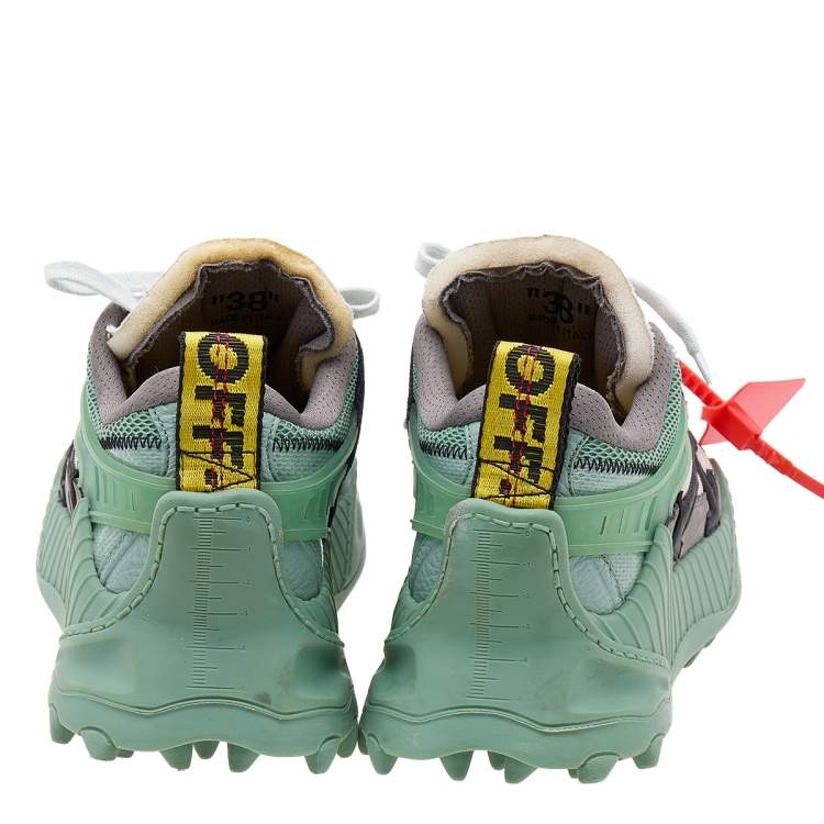 Pre Owned Off-White Multicolor Mesh and Leather Odsy 1000 Sneakers Size 38