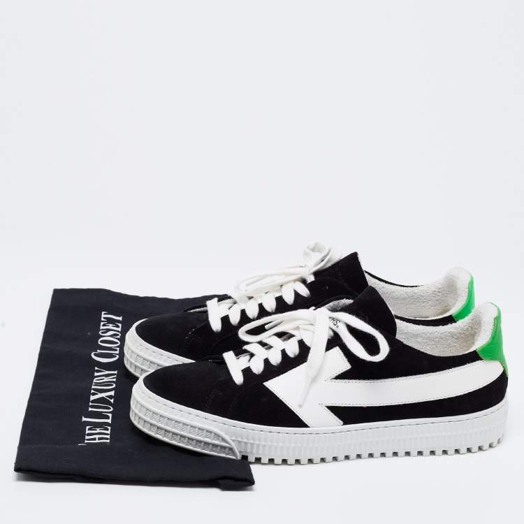 Pre Owned Off-White Black Suede Arrow Low-Top Sneakers Size 39