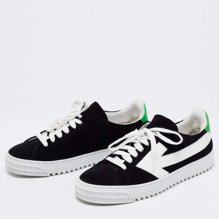 Pre Owned Off-White Black Suede Arrow Low-Top Sneakers Size 39