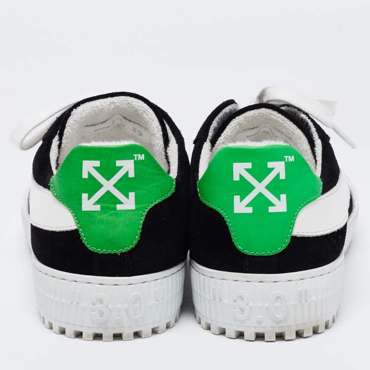 Pre Owned Off-White Black Suede Arrow Low-Top Sneakers Size 39