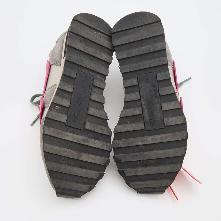 Pre Owned Off-White Multicolor Suede and Leather Runner Arrow Low Top Sneakers Size 36