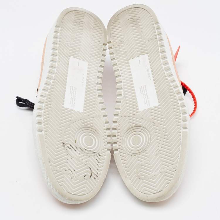 Pre Owned Off-White Pink Python Embossed Leather Low 2.0 Sneakers Size 39